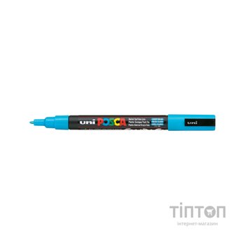 Маркер UNI Posca, 0.9-1.3мм, Блакитний (PC-3M.L.Blue)