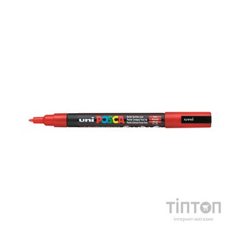 Маркер UNI Posca, 0.9-1.3мм, Червоний (PC-3M.Red)