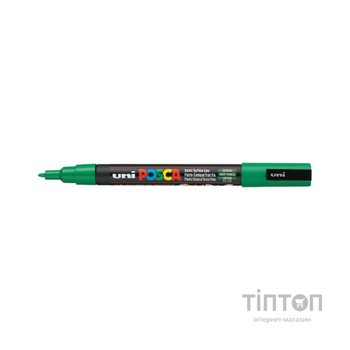 Маркер UNI Posca, 0.9-1.3мм, Зелений (PC-3M.Green)