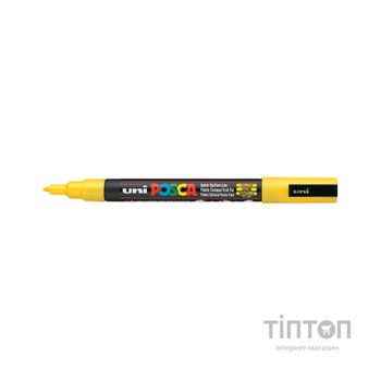 Маркер UNI Posca, 0.9-1.3мм, Жовтий (PC-3M.Yellow)