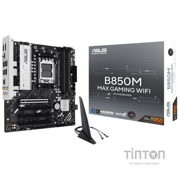 Материнська плата Asus B850M Max Gaming WiFi Socket AM5