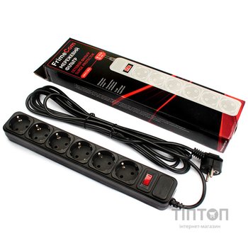 Мережевий фільтр FRIMECOM FC-B4006W 6/3m Black (FC-B4006W 3m, Black)