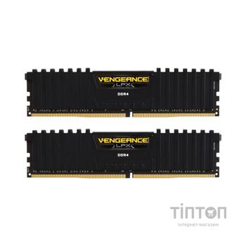 Модуль пам'яті для комп'ютера DDR4 16GB (2x8GB) 2400 MHz Vengeance LPX Black Corsair (CMK16GX4M2A2400C14)
