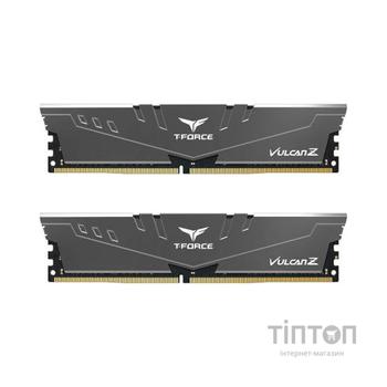 Модуль пам'яті для комп'ютера DDR4 16GB (2x8GB) 2666 MHz T-Force Vulcan Z Gray Team (TLZGD416G2666HC18HDC01)