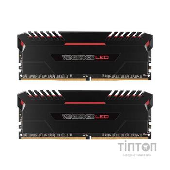 Модуль пам'яті для комп'ютера DDR4 16GB (2x8GB) 3000 MHz Vengeance LED Red Corsair (CMU16GX4M2C3000C15R)