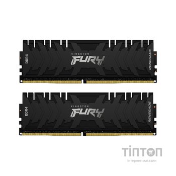 Модуль пам'яті для комп'ютера DDR4 16GB (2x8GB) 4800 MHz FURY Renegade Black Kingston Fury (ex.HyperX) (KF448C19RBK2/16)