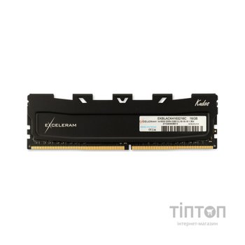 Модуль пам'яті для комп'ютера DDR4 16GB 3200 MHz Black Kudos eXceleram (EKBLACK4163216C)
