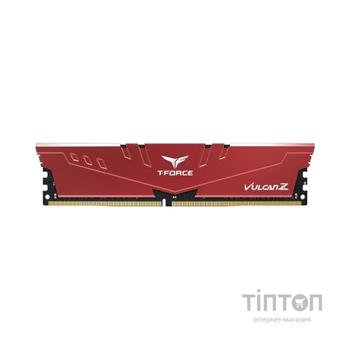 Модуль пам'яті для комп'ютера DDR4 8GB 2666 MHz T-Force Vulcan Z Red Team (TLZRD48G2666HC18H01)