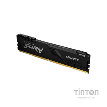 Модуль пам'яті для комп'ютера DDR4 8GB 3733 MHz Fury Beast Black Kingston Fury (ex.HyperX) (KF437C19BB/8)