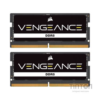 Модуль пам'яті для ноутбука SoDIMM DDR5 32GB (2x16GB) 4800 MHz Vengeance Corsair (CMSX32GX5M2A4800C40)