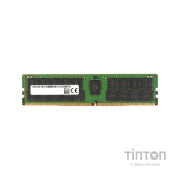 Модуль пам'яті для сервера DDR4 16GB ECC RDIMM 2666MHz 2Rx4 1.2V CL19 Micron (MTA36ASF2G72PZ-2G6F1)