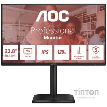 Монiтор 23.8" AOC 24E4U Black