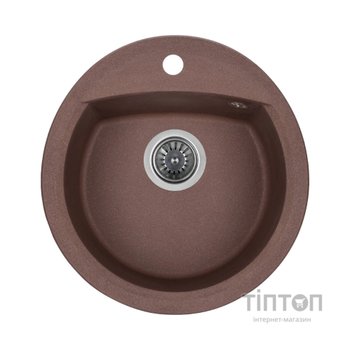 Мийка кухонна GRANADO RONDA marron з сифоном (470*490mm.) (gr2206)