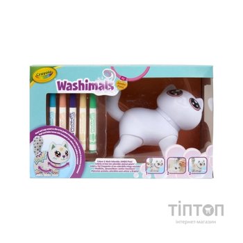 Набір для творчості Crayola Washimals Котик- велетень, з фломастерами 5 шт (74-7518)