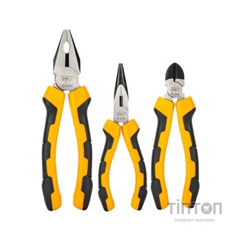 Набір інструментів Deli шарнірно-губцевих Carbon Steel, 3 шт (EDL2008-3)