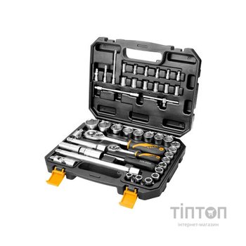 Набір інструментів Tolsen торцевих головок 1/2" та 1/4" ПРОФІ 45 од. (15142)