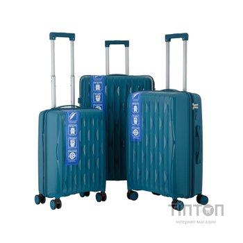 Набір валіз 2E M7979 (L+M+S) блакитний (2E-PP-M7979-SET3-LB)