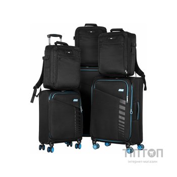 Набір валіз 2E Trek (L+M+S), чорні (2E-SPE-TREK-SET6-BK)