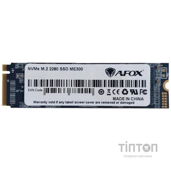 Накопичувач SSD 1TB Afox ME300 M.2 2280 NVMe PCIe 3.0 x4 3D NAND (ME300-1000GN)
