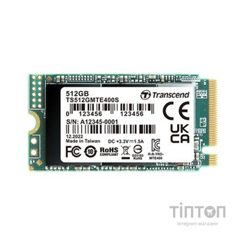 Накопичувач SSD M.2 2242 512GB Transcend (TS512GMTE410S)