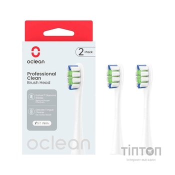 Насадка для зубної щітки Oclean P1C1 W02 Professional Clean Brush Head White (2 шт) (6970810553765)