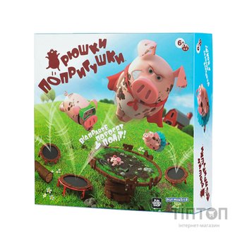 Настільна гра Fun Games Shop Хрюшки - Попригушки (Pigs on Trampolines) (укр.) (FGS63)