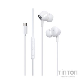 Навушники Vention Echo Lite USB-C In-Ear Wired White (GBBWAV)
