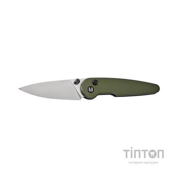 Ніж Hightron Birdidi, D2, алюміній, зелений, сатиновий клинок (HK06GRNS)