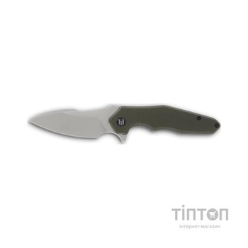 Ніж Hightron Mini Ventura, D2, G10, зелений, сталевий stonewash клинок (HK05GRNS)