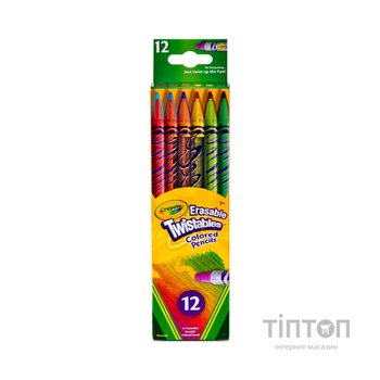 Олівці кольорові Crayola Твіст викручуються та стираються 12 шт (256360.024)