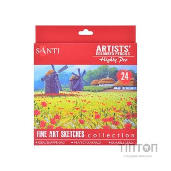 Олівці кольорові Santi Highly Pro 24 шт (742391)
