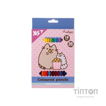 Олівці кольорові Yes Pusheen 18 шт 36 кол. (290769)