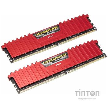 Оперативна пам’ять  Corsair Vengeance LPX  Red DDR4 2x16GB CMK32GX4M2A2666C16R