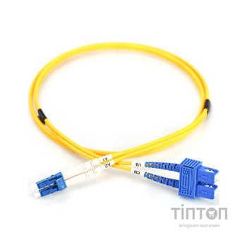 Оптичний патчкорд Digitus LC/UPC-SC/UPC,9/125,OS2,duplex,2m (DK-2932-02)