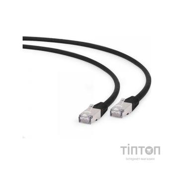 Патч-корд 0.25м S/FTP Cat 6A CU LSZH black Cablexpert (PP6A-LSZHCU-BK-0.25M)