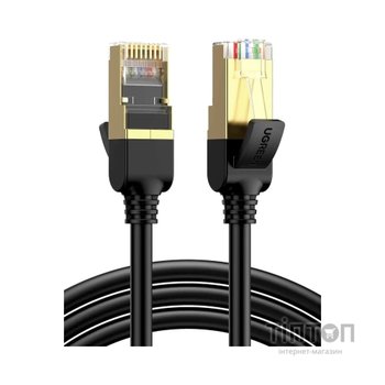 Патч-корд 1м, F/FTP cat 7 RJ-45 black Ugreen (U_11268)