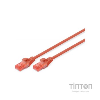 Патч-корд 2м, CAT 6 UTP, AWG 26/7, Cu, LSZH, red Digitus (DK-1617-020/R)