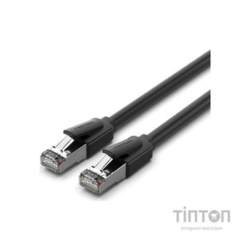 Патч-корд 3м, S/FTP cat 8 RJ-45 black Vention (IKKBI)