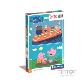 Пазл Clementoni 2 в 1 Peppa Pig, 2 по 20 елементів (24797)