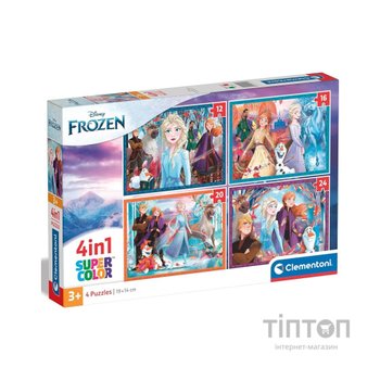 Пазл Clementoni 4 в 1 Frozen, 12,16,20 та 24 елементи (21518)