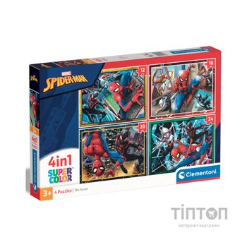 Пазл Clementoni 4 в 1 Spider-Man, 12,16,20 та 24 елементи (21515)