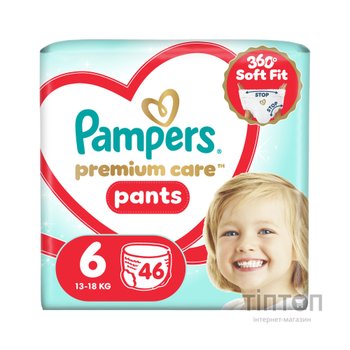 Підгузки Pampers Premium Care Pants Розмір 6 (13-18 кг) 46 шт (8006530320054)