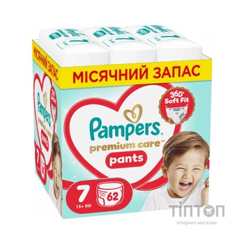 Підгузки Pampers Premium Care Pants Розмір 7 (15+ кг) 62 шт (8006530320245)