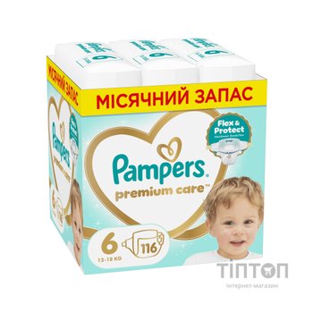 Підгузки Pampers Premium Care Розмір 6 (13-18 кг) 116 шт (8006530223744)