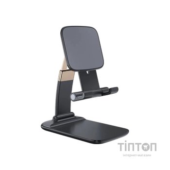 Підставка до планшета та телефона Knight Foldable Desk Mobile Phone Holder Stand (Alloy) Black Essager (EZJZM-QS01)