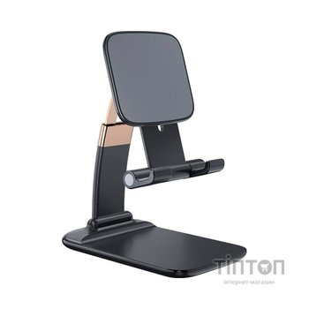 Підставка до планшета та телефона Knight Foldable Desk Mobile Phone Holder Stand (Plastic) Black Essager (EZJZM-QSSJ01)