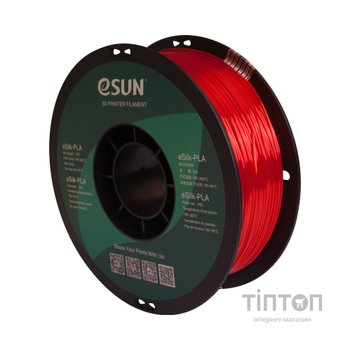 Пластик для 3D-принтера eSUN ePLA-Silk 1,75mm 1kg RED (EPLA-SILK-P175R1)