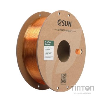 Пластик для 3D-принтера eSUN PLA Clear Rainbow 1,75mm 1kg FLAME-Crystal (PLA-CLRB175O-CF1P1)