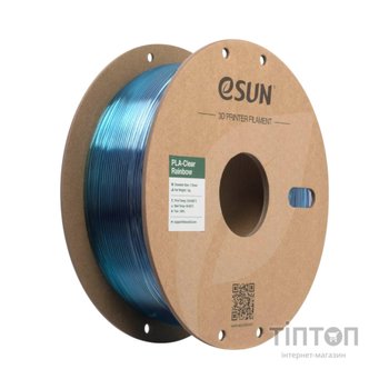 Пластик для 3D-принтера eSUN PLA Clear Rainbow 1,75mm 1kg PURPLE BLUE CYAN (PLA-CLRB175RB-ZUCY1P1)