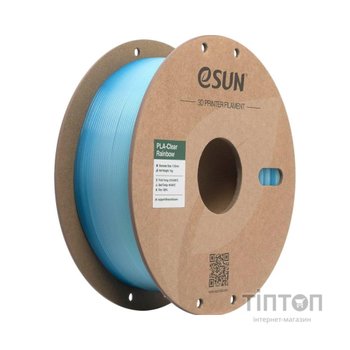 Пластик для 3D-принтера eSUN PLA Clear Rainbow 1,75mm 1kg Transl BLUE WHITE (PLA-CLRB175T-UW1P1)